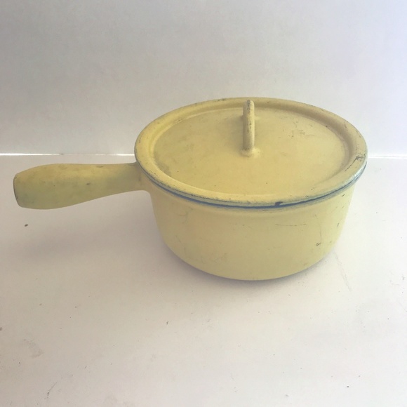Decoware Kitchen Vintage Belgium Yellow Descoware Small Enameled